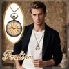 Antique Roman Pocket Watch with Analog Display and Waterproof Pocket Watch Pendant Necklace with Chain Perfect Gift for and Day Design - Birthdays,