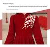 Rotes Langarm Elegantes Besticktes Formelles Kleid für Mädchen – 10.000 auf Lager
