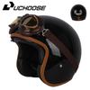 Vintage-Style Half Helmet Adults Unisex Motorcycle Scooter Riding DOT Certified ABS Safety