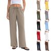 Women's Casual Wide Leg Pants with Elastic Waistband and Drawstring for Everyday Comfort