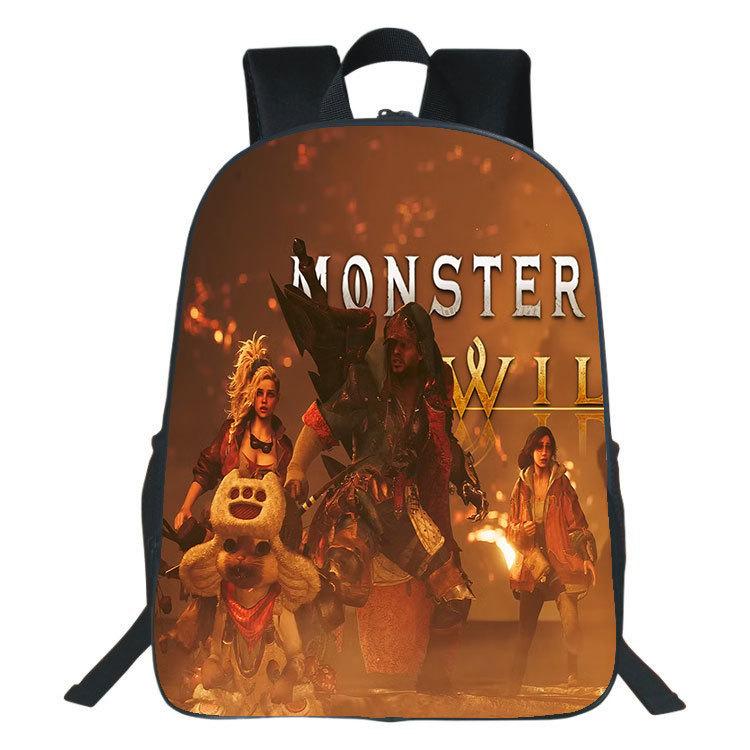Monster Hunter Wilds Rugzak met Print Monster Hunter Wilds Studentenrugzak