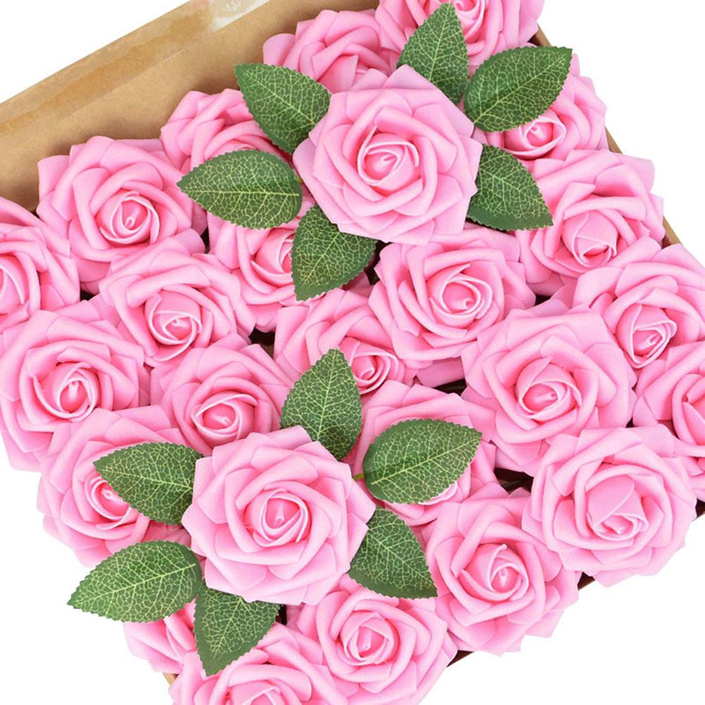 Creative DIY Decor Artificial Foam Roses Faux Rose Arrangement Multiple Color Options Realistic Texture For Wedding Decor