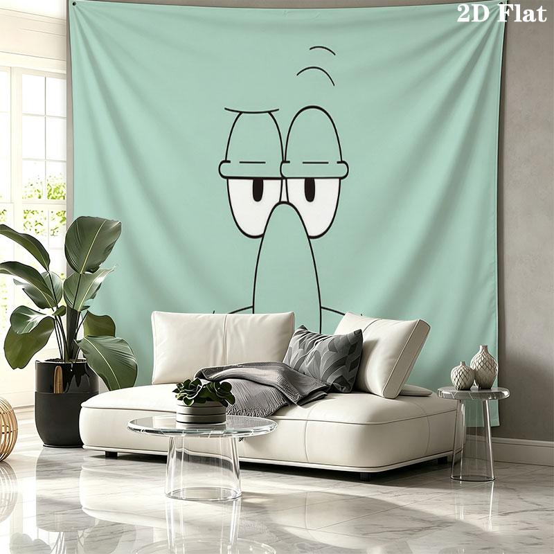 SpongeBob SquarePants Wall Tapestry, Aesthetic Printed Fabric Blanket, Suitable for Bedroom, Living Room, and Home Decor.