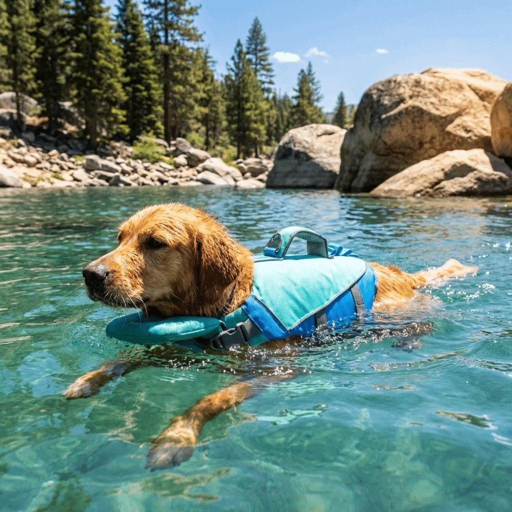Large Buoyancy Pet Life Vest Reflective Stripes Dog Swimsuit Dog Life Jacket  Boating Safety