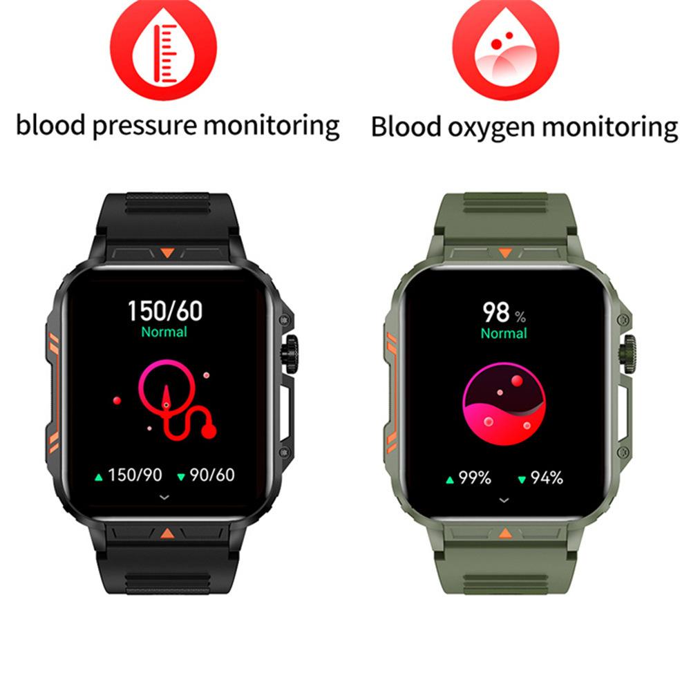 Outdoor Three-proof Smartwatch Bluetooth Call Heart Rate Blood Pressure Sleep Health Monitoring Exercise Step Counting