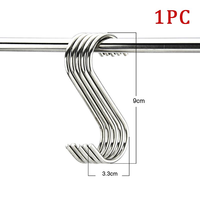 

S-образные крючки из нержавеющей стали, многофункциональные крючки для одежды, сумок, полотенец, дома, кухни, ванной комнаты, держатели для стеллажей