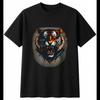 Tiger Sunbeams Mens T-Shirt Wildlife Black 100% Cotton Animal Printed
