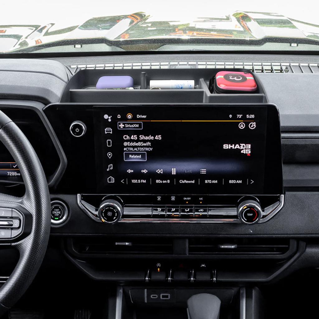 Center Console Dashboard Tray for 2025 2025 Chevy Colorado Armrest Storage Organizer Dash Board Car Insert Box ABS  Accessories