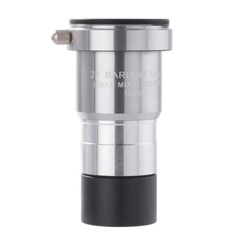Small & Portable 2X Barlow Lens Optical Designs Lens Telescope Eyepiece Upgrades for Clear Astronomical Observations