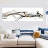 Modern Nordic Abstract Ink Wall Art Canvas Painting Gold and Black Versatile Ribbon Posters Prints Picture for Living Room Decor