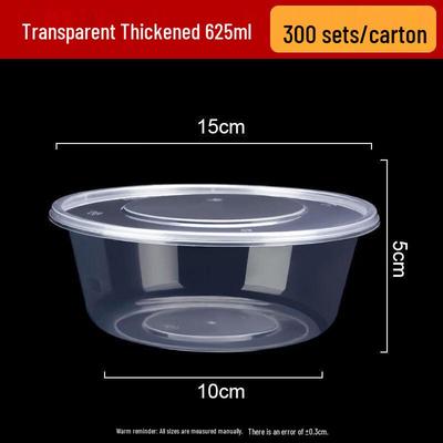 Disposable Round Plastic Takeaway Food Containers