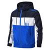 Spring and Autumn Men's and Women's Jackets Color-blocking Three-bar Regular Long-Sleeve Casual Hooded Collar Jacket