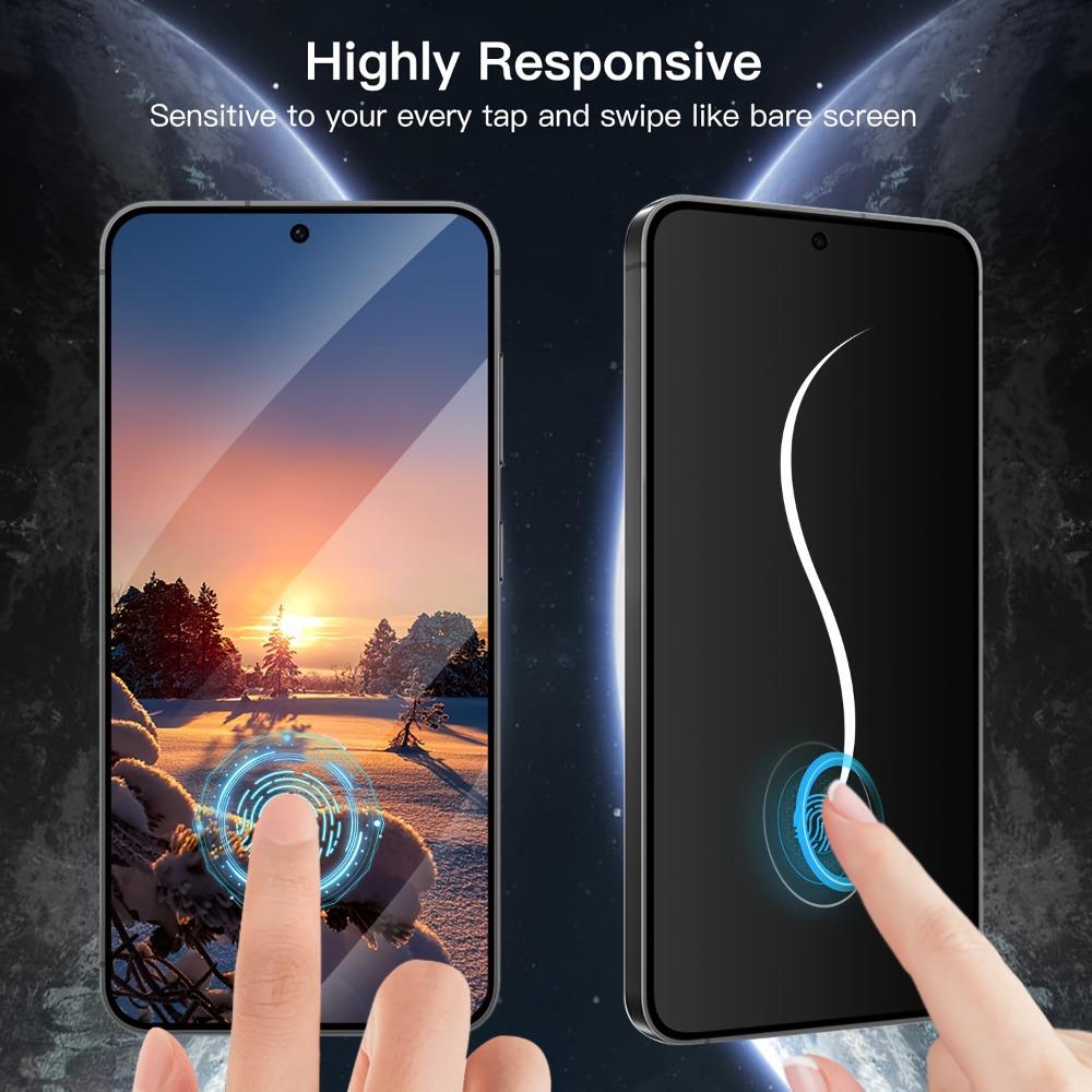 3Pcs Tempered Glass Screen Protectors Offers Privacy Features And Is for Samsung Galaxy S26 Ultra Fingerprint Unlocking