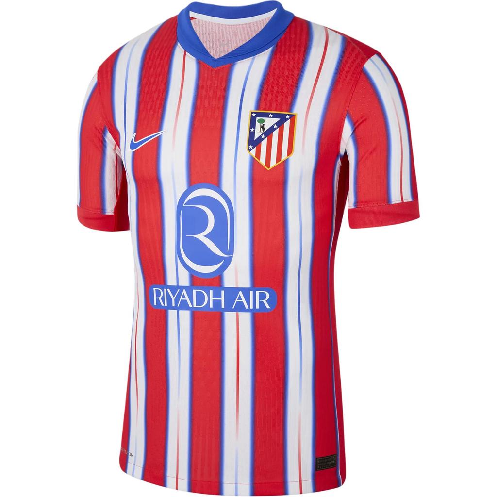 Nike Atletico Madrid 2024/25 Home Lightweight Quick-Dry Comfortable Short Sleeve Football Shirt Men tops Royal-Blue Light-Red White FN8769-405