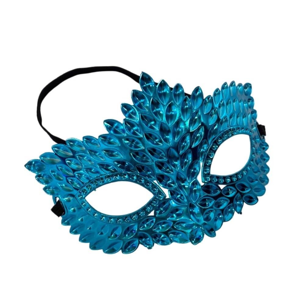 Crystal Venetian Mask Crowned Half Facepiece Carnival Visor Party Eyemask Mardi Gras
