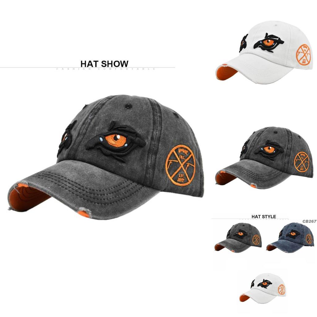 Black Eagle Eye Embroidered Baseball Cap Vintage Duck Tongue Hat Sun Hat