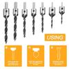 26pcs Woodworking Chamfer Drilling Tools Kit High-speed Steel Multiple Sizes Drill Bit For Wood Metal Plastic