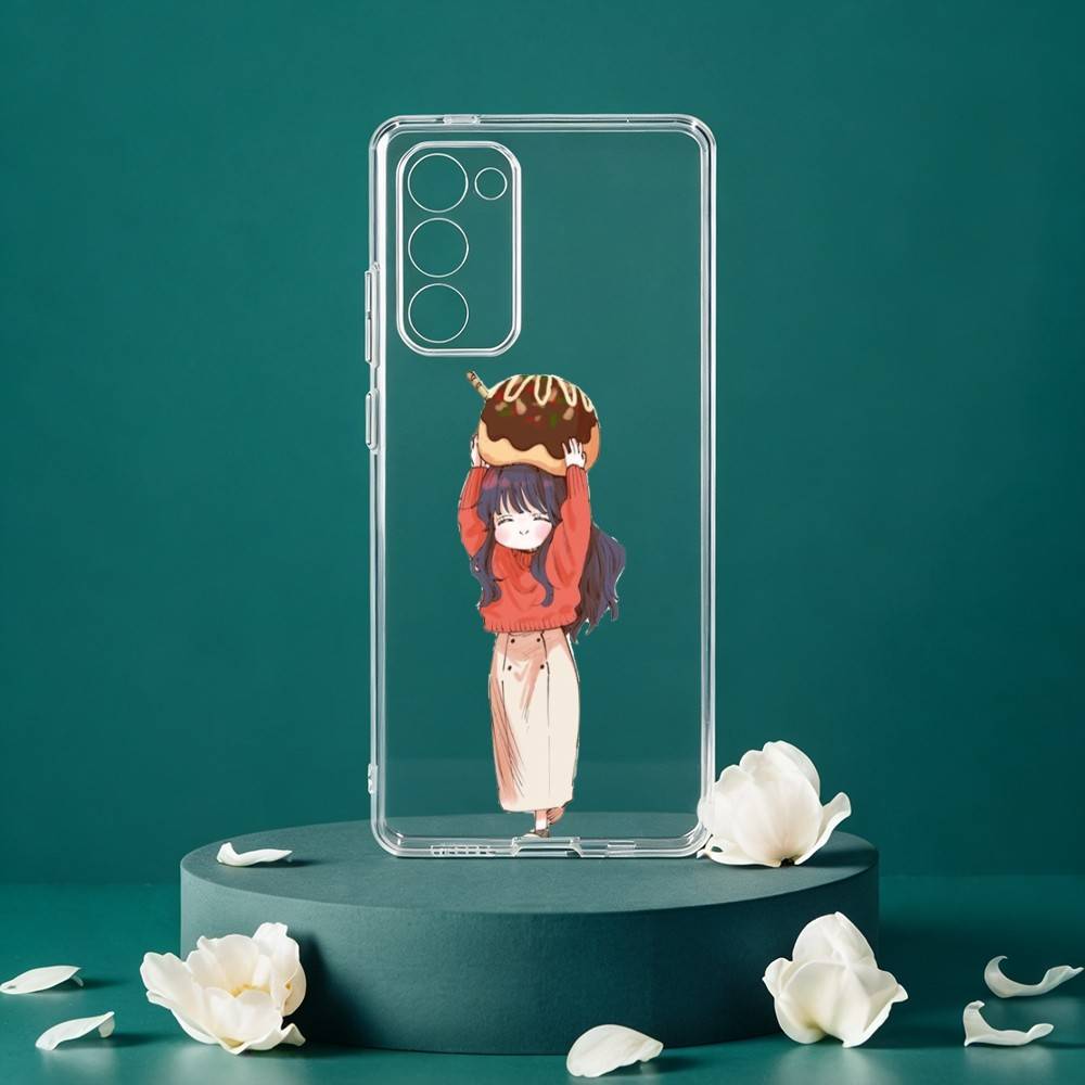 T-Tamako M-Market Phone Case For Samsung Galaxy S24 S25 S23 S22 S21 Plus S24 S25 Transparent Cover Case