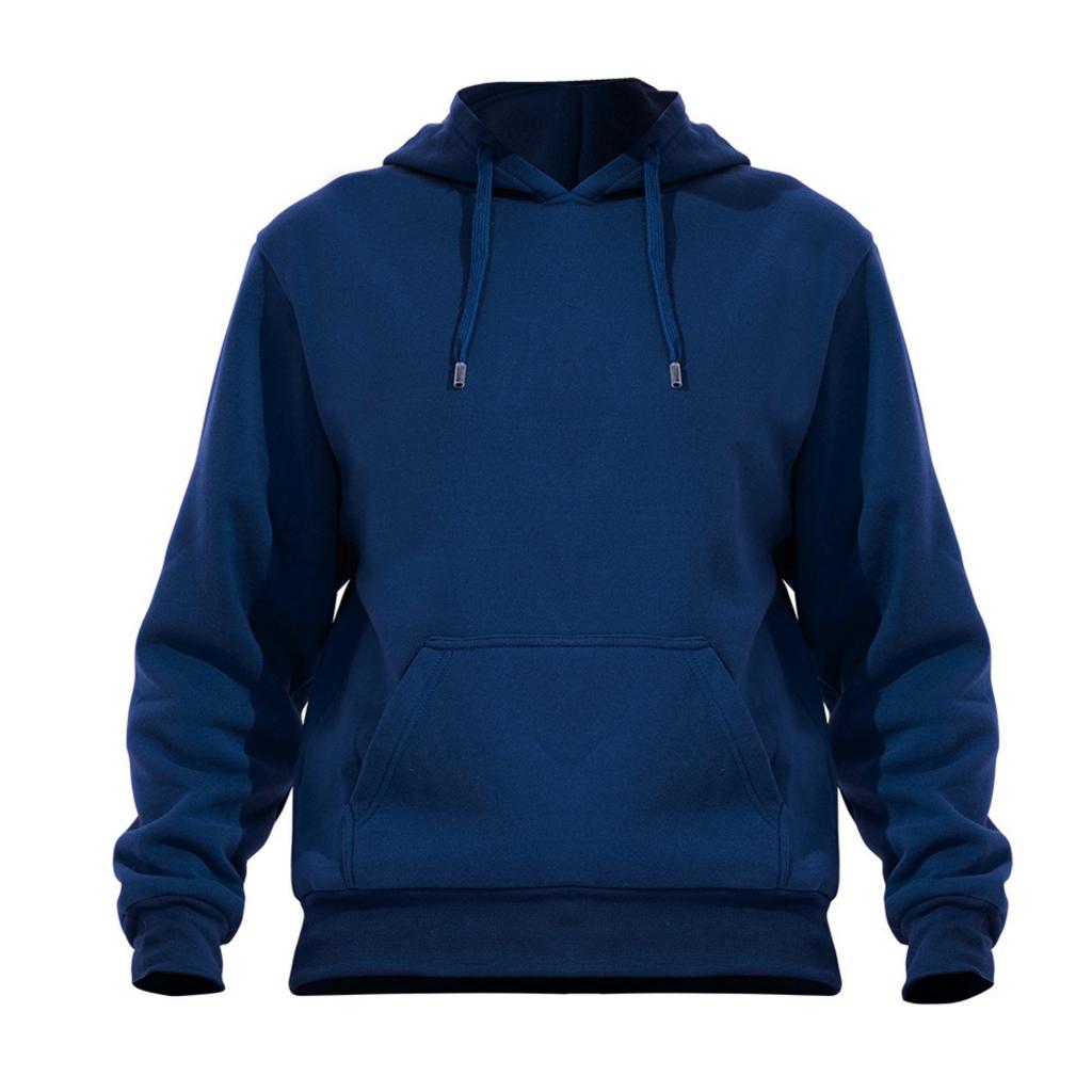 Men's -color Casual Sports Hoodie, Men's Fleece Warm Large Pocket Loose Sweatshirt