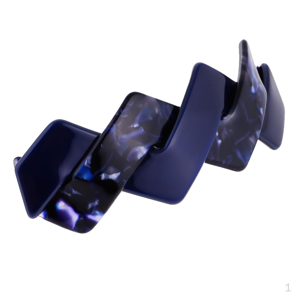 

Geometric Sprung Hair Clip Barrette Ponytail Holder Accessories Sapphire