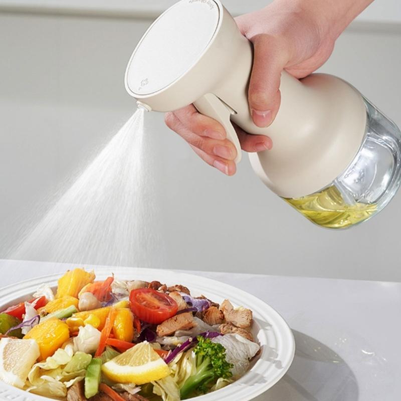 Nonslip Silicone Handle Oil Misters Bottle Leak proof Pump Sprayer For Healthy Cooking Oil Control And Multipurpose Kitchen Applications