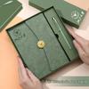 Customizable A5 Notebook & Pen Set with Logo Engraving - High-End Office Gift Box for Business Meetings.