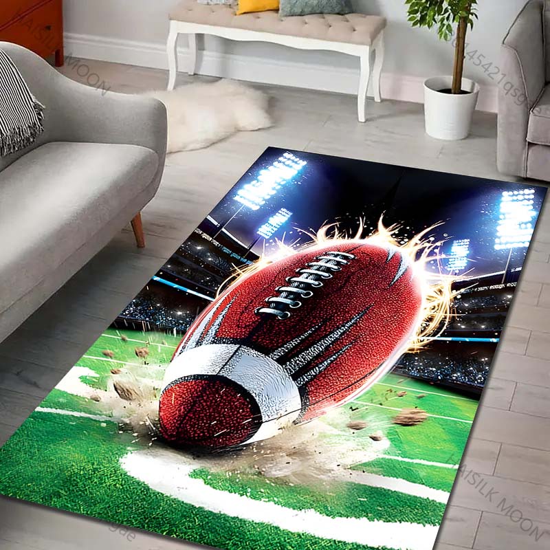 Multi Size Creative Rugby Printing Carpet for Living Room Bedroom Bathroom Mat Creative Doormat Sofa Home Decor Luxury Gifts