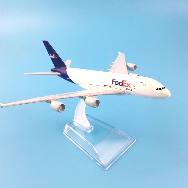 A380 Fedex Express Airline Model Plane Aircraft Kids Toys 16cm Alloy Metal Model Plane W Stand Aircraft Toys Birthday Gift