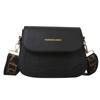 Trendy PU Leather Saddle Shoulder Bags Solid Color Flap Messenger Bag Handbags Women Girls