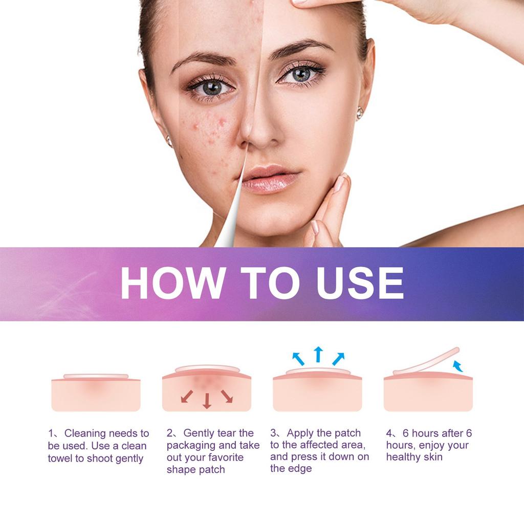 Marine Skin Care Acne Patches For Face, Colorful Pattern Zit Covers,Hydrocolloid Acne Patches With Tea Oil,Green Varec Extract Ect.(144 Count)