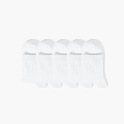 Damen Basic Lip Short Weiß 5-teiliges Set