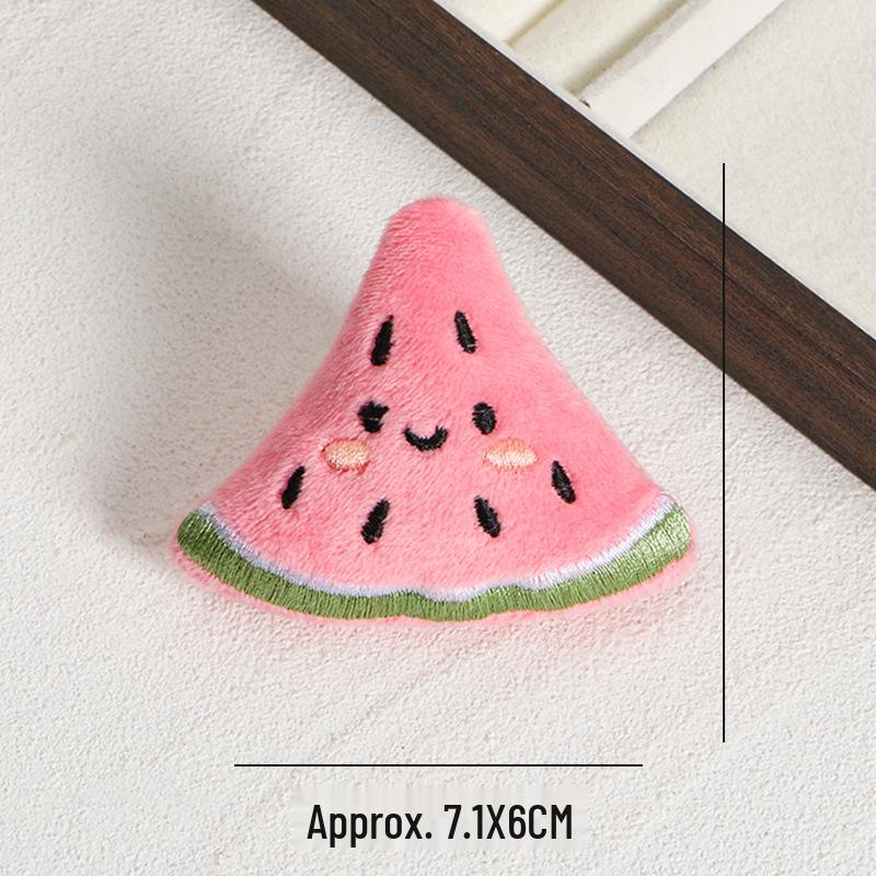 Cartoon Fruit Plush Brooch Pendant - DIY Accessory & Decoration