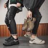 Men's Non-Slip Outdoor Sneakers New Leather Treking Footwear for Men Casual Hiking Shoes Travel Climbing Camping Trainers