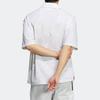 Adidas Originals SS22 Abstract Pattern Full Print Zip Pocket Short Sleeve Shirt Men Shirts Light-Gray HS9472