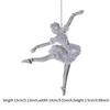 Ballerina Christmas Tree Decorations Xmas Decor Shatterproof Photo Prop Christmas Pendant for Baby Shower Celebration Holiday