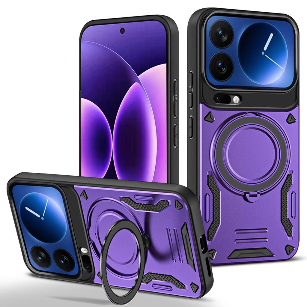 For Xiaomi 17 Pro Magnetic Case Shockproof TPU + PC Phone Back Cover with Kickstand