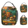 Italian Brainrot Meme Lunch Bag For Men Custom Lunch Box Fun School Cooler Bag Portable Oxford Tote Food Bags