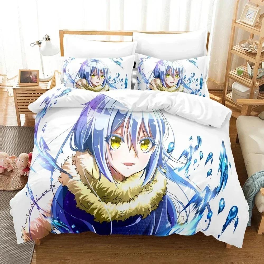That Time I Got Reincarnated As A Slime Rimuru Bedding Set Duvet Cover Sheet Printed Bed Set Pillowcase Bed Full Queen King Size