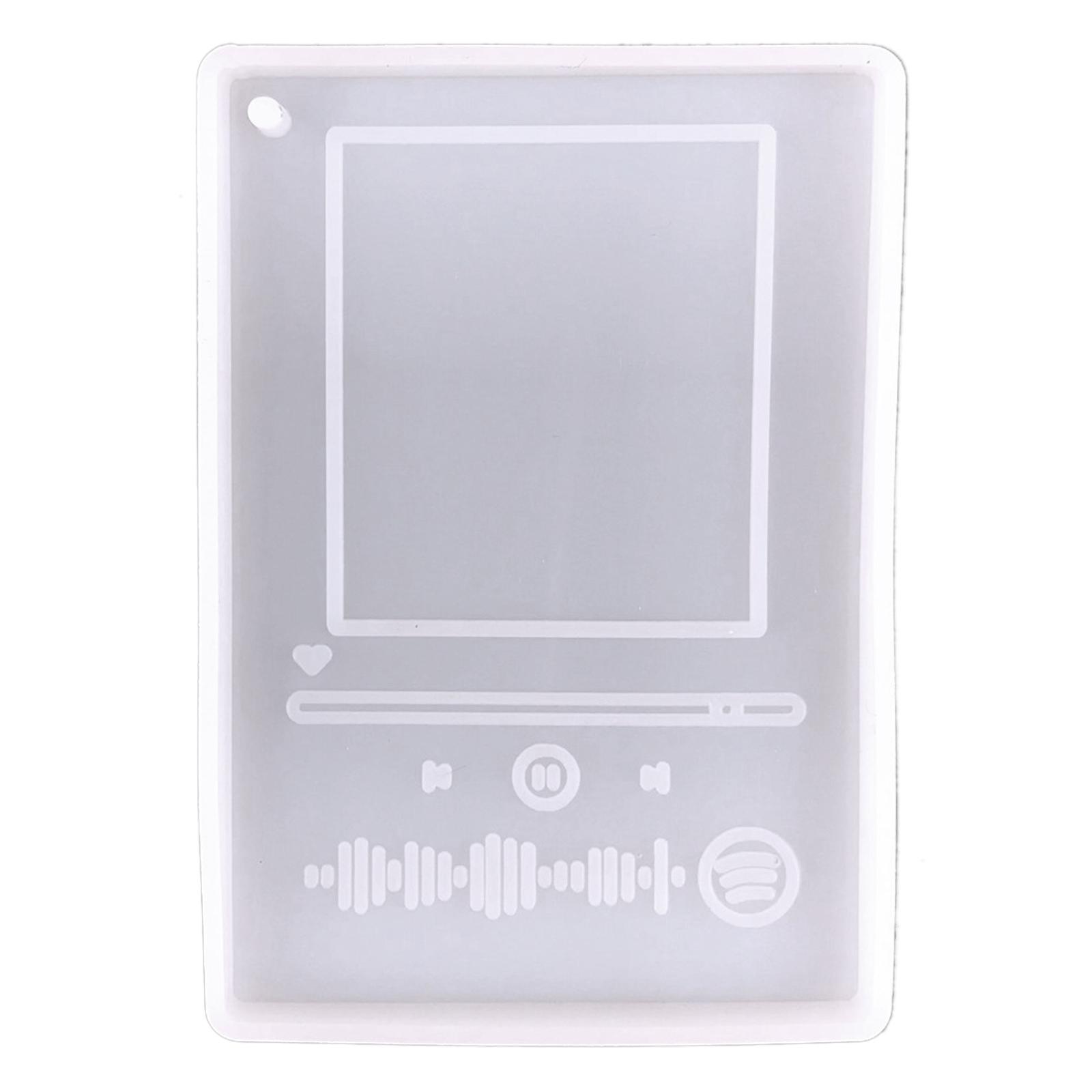 

Блестящие глянцевые силиконовые смоляные формы для брелоков с музыкальным узором, формы для самодельных брелоков, кулон, ювелирные изделия, формы для поделок из эпоксидной смолы белый