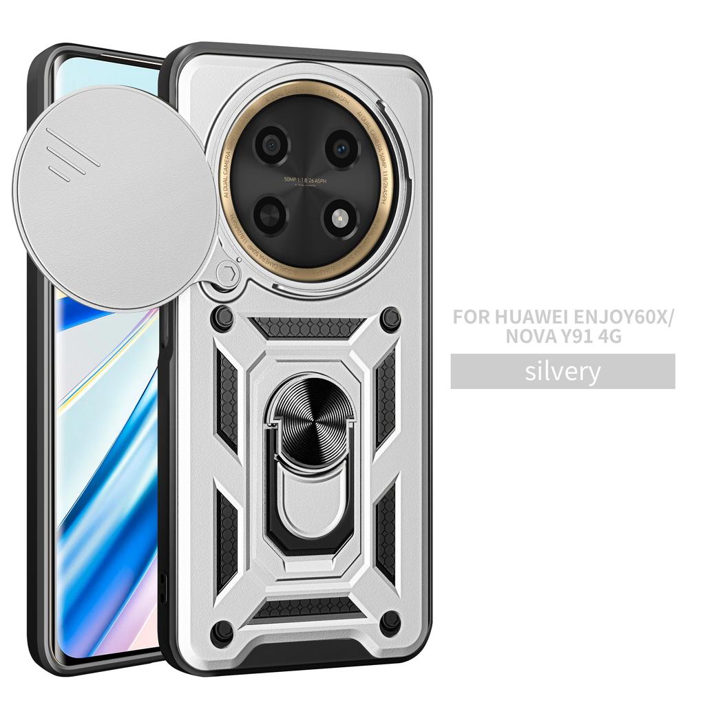 For Huawei Nova Y91 Case Huawei Nova Y90 Cover Nova Y9A Magnetic Ring Holder Armor Phone Case Slide Camera Protect Back Cover