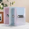 Reusable Password Lock Saving Notebook PU Leather Cover Financial Savings Book  Budgeting Tool
