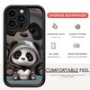 Panda Baby Black Groove Sandpaper Phone Case for iPhone 15/16/17 Pro Max