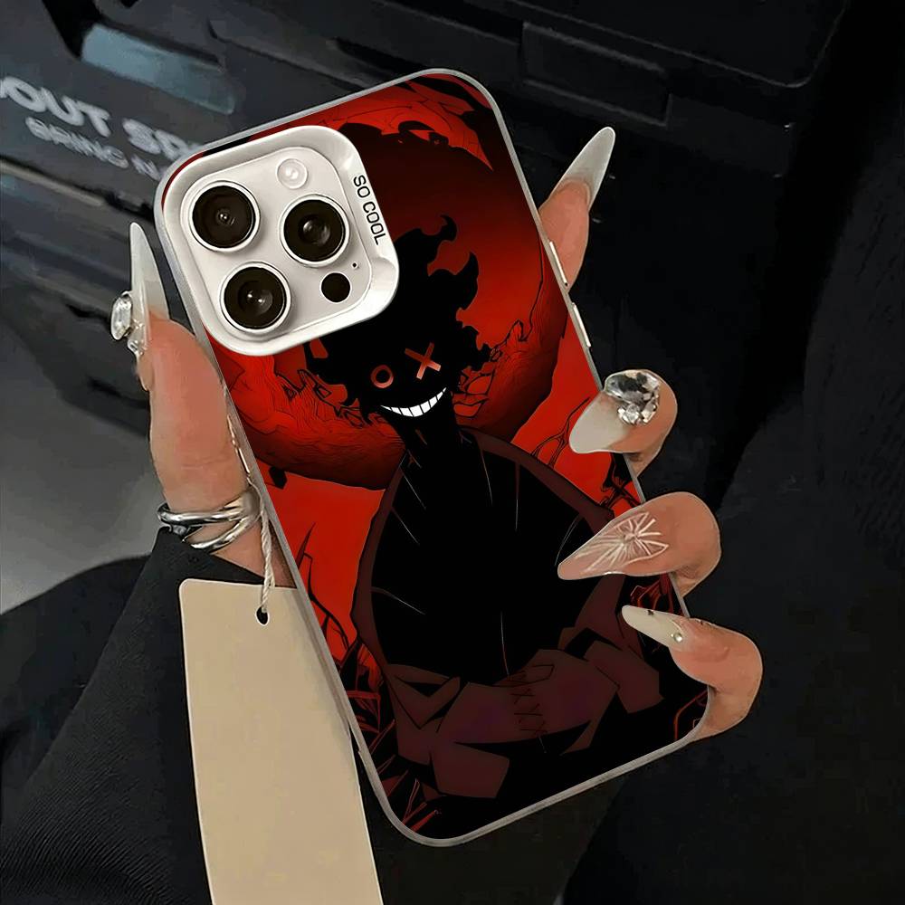 Shonen anime -Fire- Force Phone Case For iPhone 17,16,15,14,13,12,11 Plus,Pro Max,XS,white silver phone case