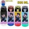 KPop Demon Hunters Sports Water Bottle Portable Leak Proof Plastic Cup Level Line Outdoor Fitness 500ML with for Kid Friendly Entertaining Fun Play