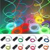 1m 3m 5m Glow EL Wire Neon Cable for Christmas Dance Party DIY Costumes Multicolor Illuminated Light AA Battery Lamp LED Strip