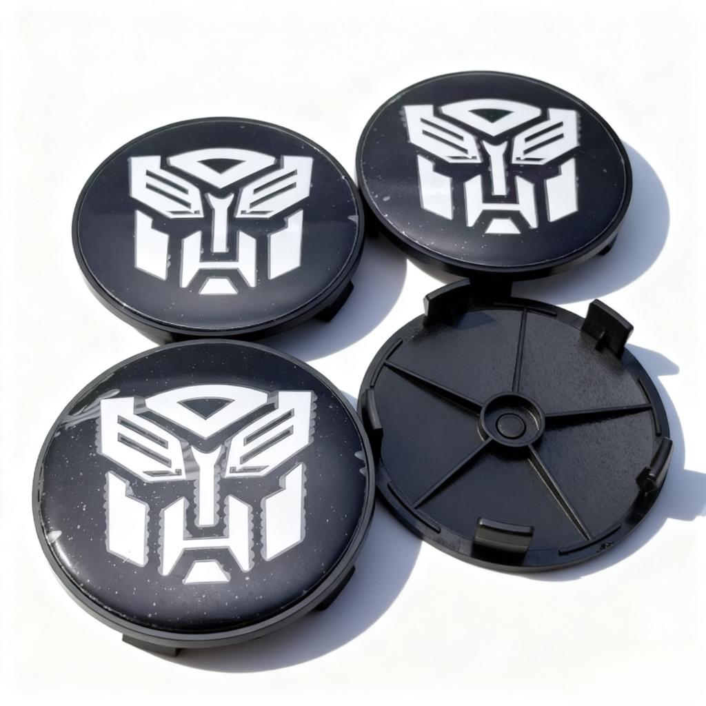 4 st Transformers Logotyp Emblemprydnadshjulskydd för Bilhjul 68MM 63MM Hjulnavskåpor Decepticons & Optimus Prime Märke Fälgnavskåpor Skydd