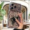 Phone Case: 2D Flat Design, Suitable for iPhone 18 17 16 15 14 13 Pro, Transparent Corner Protection Case, Ink Black Cat, Christmas and Halloween Gift