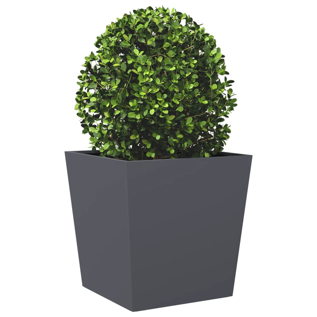 Vidaxl Garden Planter, Anthracite, 50X50X50 Cm, Steel