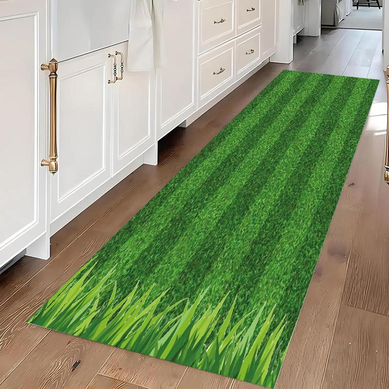 

Football Field Pattern Runner Rug Sports Style Home Decor Hallway Carpet Soft Non-slip Floormat for Corridor Living Room Bedroom 40X120CM