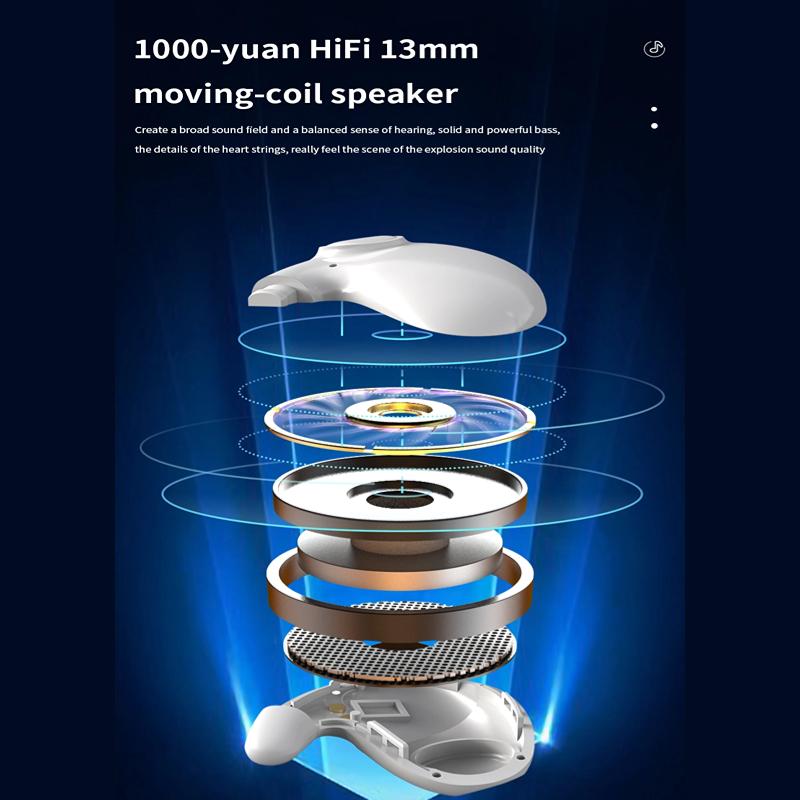 Invisible Sleep Wireless-Kopfhörer mit Geräuschunterdrückung, TWS, Bluetooth 5.3-Kopfhörer, versteckte Ohrhörer, IPX5 wasserdichtes Sport-Headset